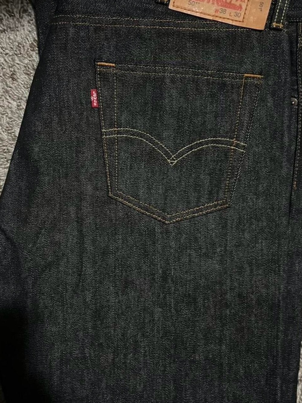 Levi's Men's Raw Dark Indigo Straight Jeans